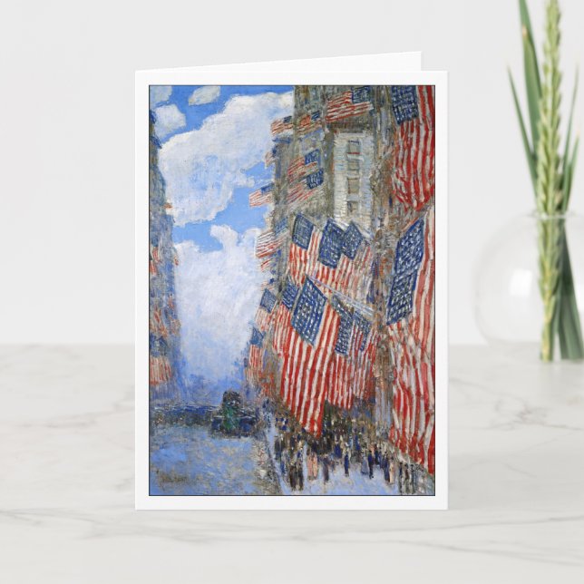 Viertel vom Juli 1916 durch Childe Hassam Karte (Vorderseite)