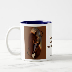Viertelpferde-u. ColtTasse--fertigen Sie besonders Zweifarbige Tasse