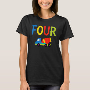 Vierter 4. Geburtstag 4 Jahre Junge Bau Tru T-Shirt