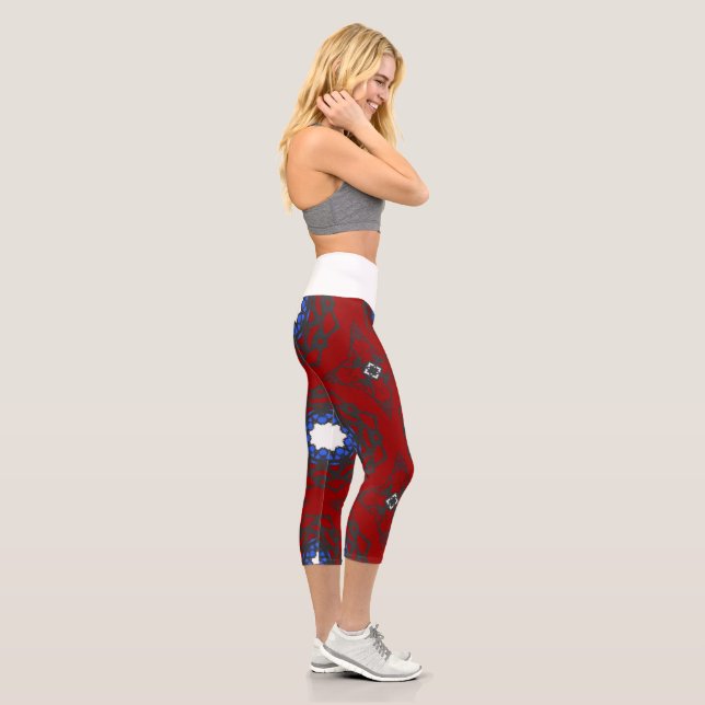 Vierter Band Kaleidoskop Art sechzehn Capri Leggings (Rechts)