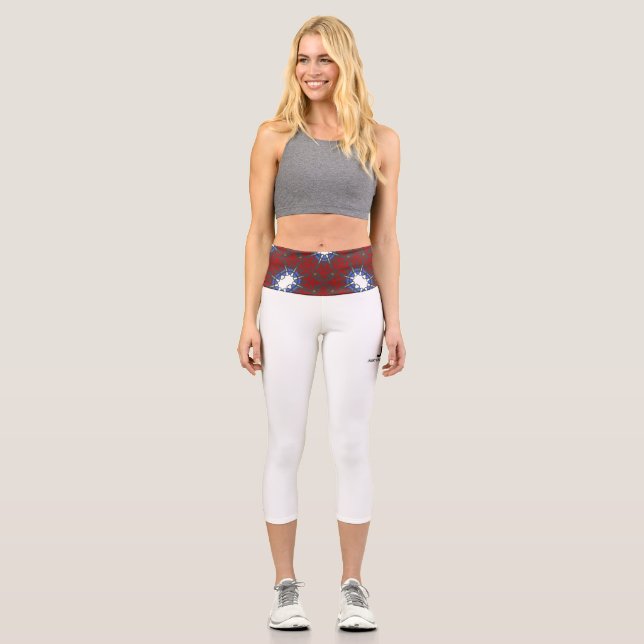 Vierter Band Kaleidoskop Kunst dreizehn Capri Leggings (Vorderseite)