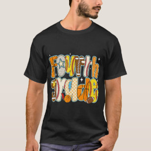 Vierter Boy Baseball Basketball Fußball der vierte T-Shirt