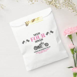 Vierter Geburtstag: Need Four Speed Pink Heavy Bik Geschenktütchen