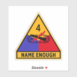 Vierter gepanzerte Abteilung "Name Enough" Aufkleber