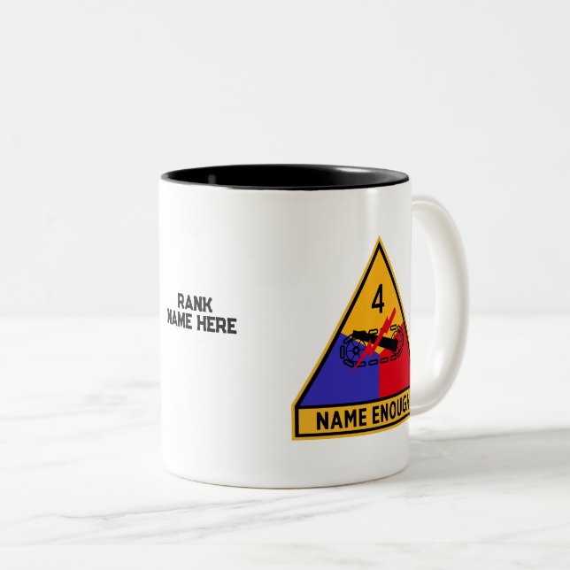 Vierter gepanzerte Abteilung "Name Enough" Zweifarbige Tasse (VorderseiteRechts)