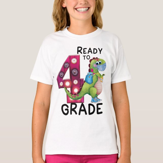 Vierter Grad Dinosaurier T-Shirt (Vorderseite)