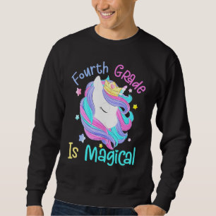 Vierter Grad ist magisches Einhorn zurück zur Schu Sweatshirt