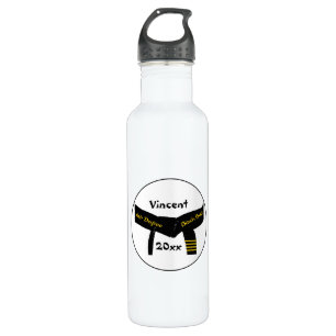Vierter Grad schwarzer Gürtel Edelstahlflasche