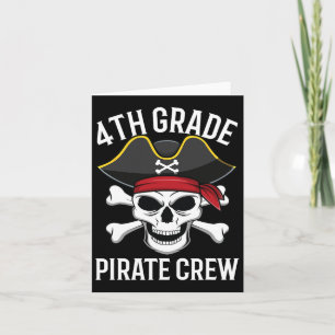 Vierter Grade Pirate Crew Halloween Kostümstudent Karte