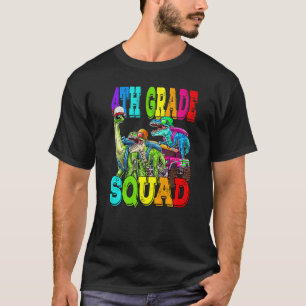 Vierter Grade Squad Monster LKW Dinosaurier zurück T-Shirt