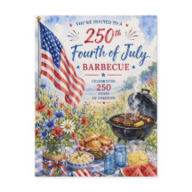 Vierter Juli 250 Jahre Patriotische Wasserfarbe BB