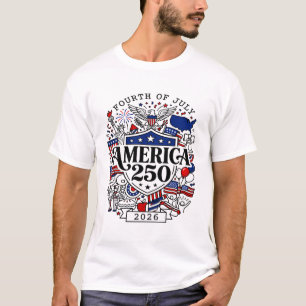 Vierter Juli Amerika 250 Jahr 2026 T-Shirt