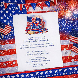 Vierter Juli, Amerikas 250-Jahr-Feier Flyer