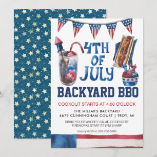Vierter-Juli-BBQ-Party-Einladung Einladung