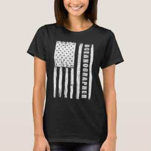 Vierter Juli für Männer Amerikanische Flagge Ozean T-Shirt