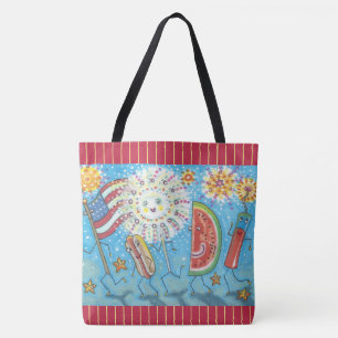 VIERTER JULI-GANG & FEUERWERK-TASCHE Rot Tasche