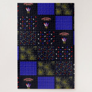 Vierter Juli-Patchwork-Muster - 4. Juli