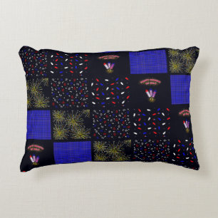 Vierter Juli-Patchwork-Muster - 4. Juli Dekokissen