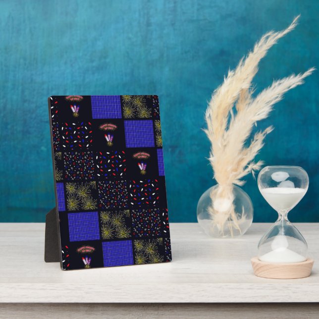 Vierter Juli-Patchwork-Muster - 4. Juli Fotoplatte (Seite)