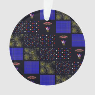 Vierter Juli-Patchwork-Muster - 4. Juli Ornament