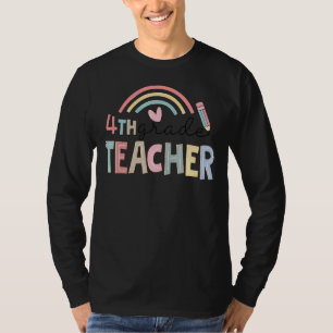 Vierter Klasse Lehrer Team 4. Klasse Squad Rainbow T-Shirt