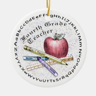 Vierter Lehrer Keramik Ornament