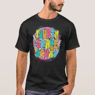 Vierter Platz Rainbow 4. Klasse Lehrer zurück T-Shirt