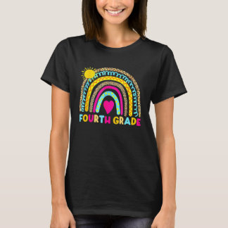 Vierter Rainbow zurück zum Schullehrer T-Shirt