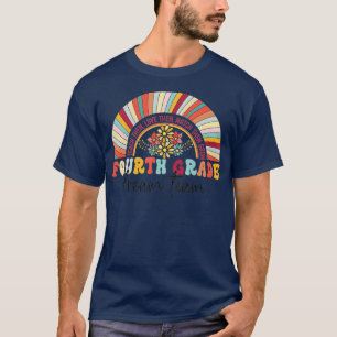 Vierter Traumteam-Regenbogenlehrer Kids Back T-Shirt