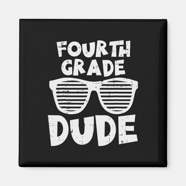 Vierter Typ 4. Klasse Lehrer Studierende zurück Magnet (Vorne)