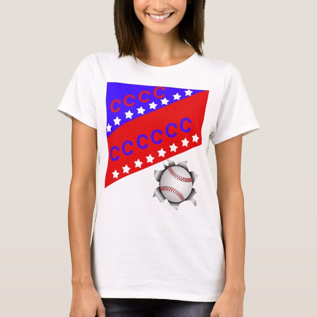 Viertes Juli Baseball T-Shirt (Vorderseite)