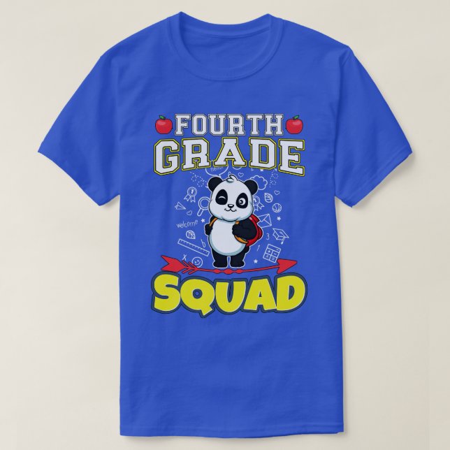 Viertklassige Squad Funny Elementary School T-Shirt (Design vorne)