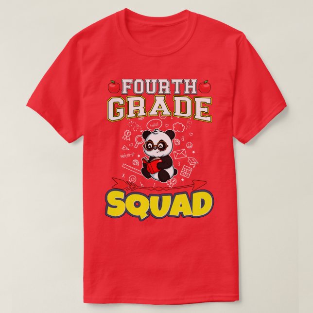 Viertklassige Squad Funny Elementary School T-Shirt (Design vorne)