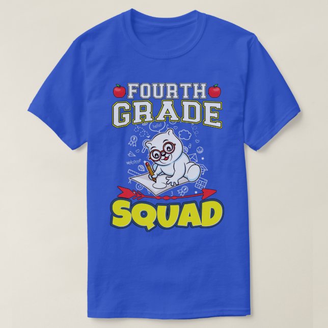 Viertklassige Squad Funny Elementary School T-Shirt (Design vorne)