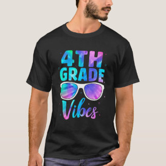 Viertklässler Vibes Team 4. Gefärbte Krawatte 1. T-Shirt