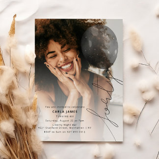 Vierty Balloon String | Foto 40. Geburtstag Party Einladung