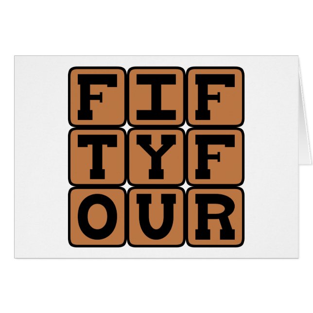 Vierundfünfzig, Zahl 54 (Vorderseite (Horizontal))