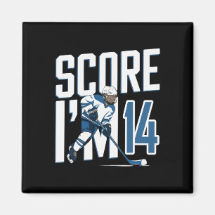Vierzehn 14 Jahre alte Eishockey für den 14. Gebur Magnet