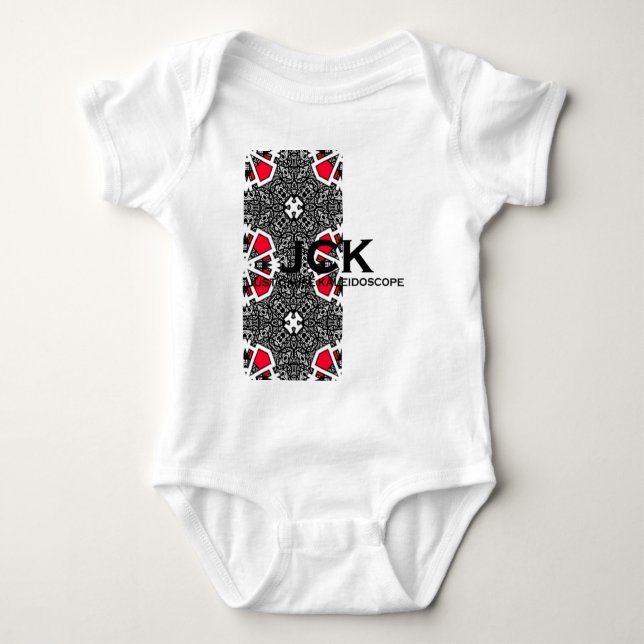 Vierzehn Kaleidoskop Art Baby Strampler (Vorderseite)