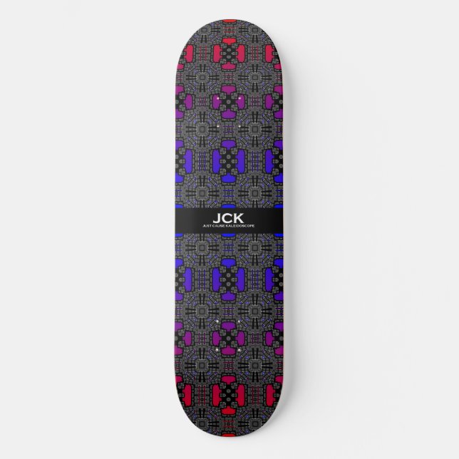 Vierzehn Kaleidoskop Art Skateboard (Vorderseite)