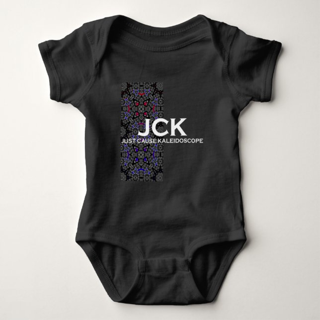 Vierzehn Kaleidoskop-Kunst fünfzehn Baby Strampler (Vorderseite)