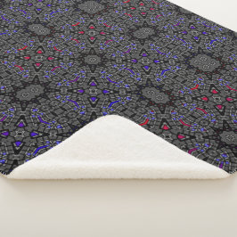Vierzehn Kaleidoskop-Kunst fünfzehn Sherpadecke