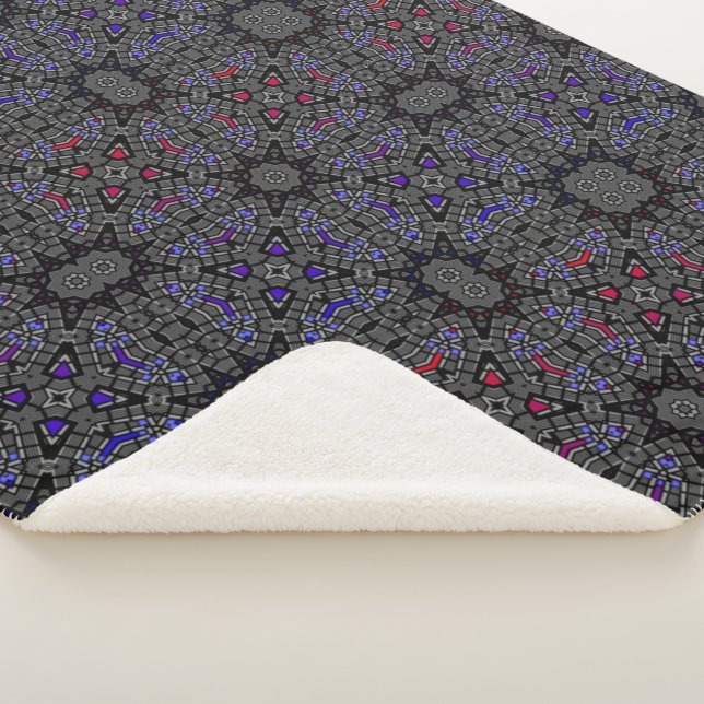 Vierzehn Kaleidoskop-Kunst fünfzehn Sherpadecke (3/4)
