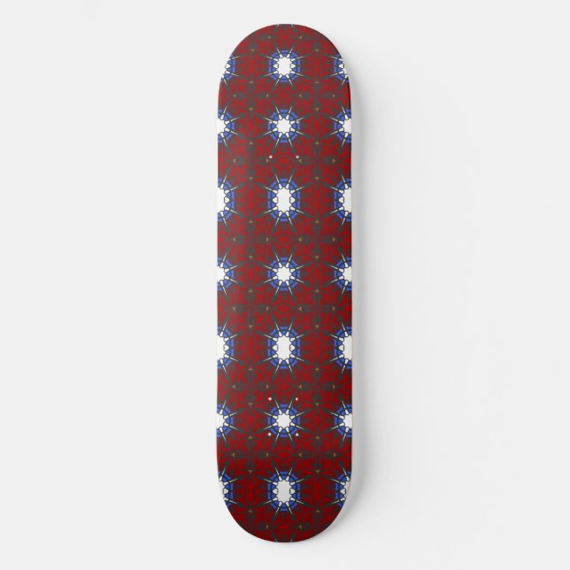 Vierzehn Kaleidoskop-Kunst Skateboard (Vorderseite)