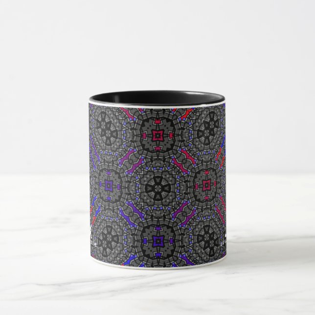 Vierzehn Kaleidoskop-Kunst Tasse (Zentrum)
