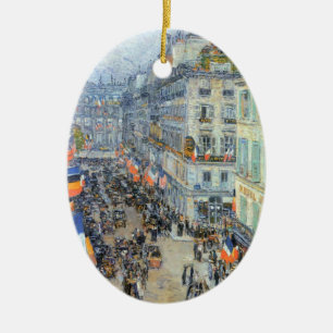 Vierzehnter Juli, Rue Daunou von Childe Hassam Keramikornament