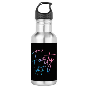 Vierzig AF II - Geburtstagsgeschenk Edelstahlflasche