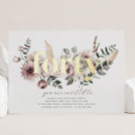 Vierzig Florals - 40. Geburtstag - Gold Folieneinladung<br><div class="desc">Moderne Aquarellfloralen und boho Blätter mit dem Wort '40' in echter Goldfolie. Ideal für Ihre Geburtstagsparty!</div>