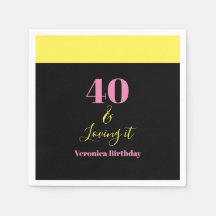 Vierzig und liebend es 40. Geburtstag Gelb Schwarz