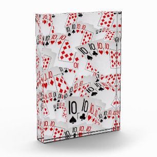 Vierziger-Poker-Karten, die platziert wurden, Fotoblock
